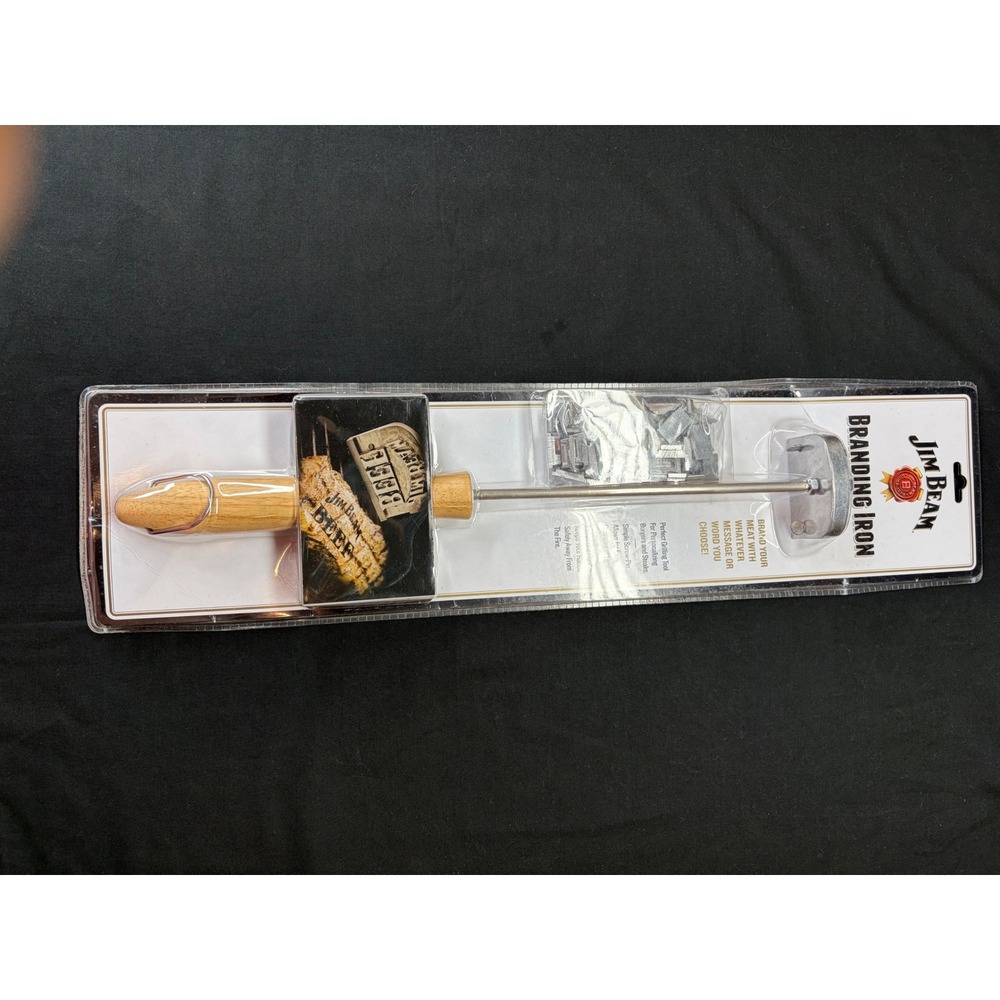Jim Beam BBQ Branding Iron Custom Meat Personalization Tool w/ 54 Letters JB0115